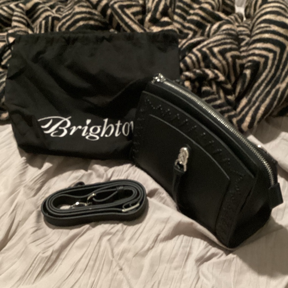 Brighton Georgette Small Organizer Black Crossbody Bag NWOT